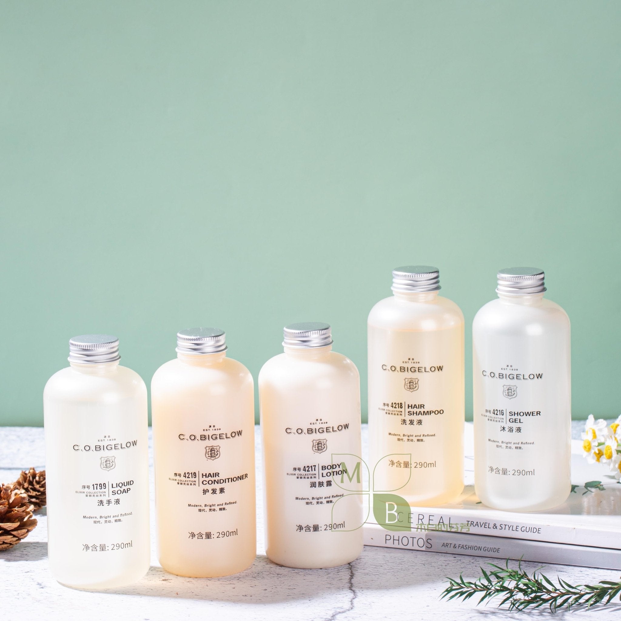 C.O.BIGELOW Shampoo & Shower Gel & Conditioner & Body Lotion & Hand Wash 290ML