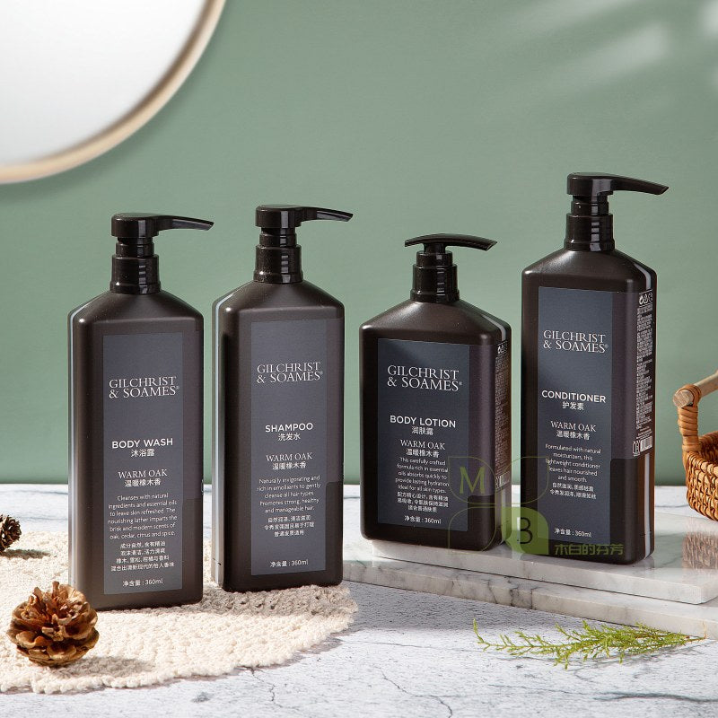 Sheraton Hotel Shampoo & Shower Gel & Conditioner & Body Lotion 360ML GILCHRIST & SOAMES