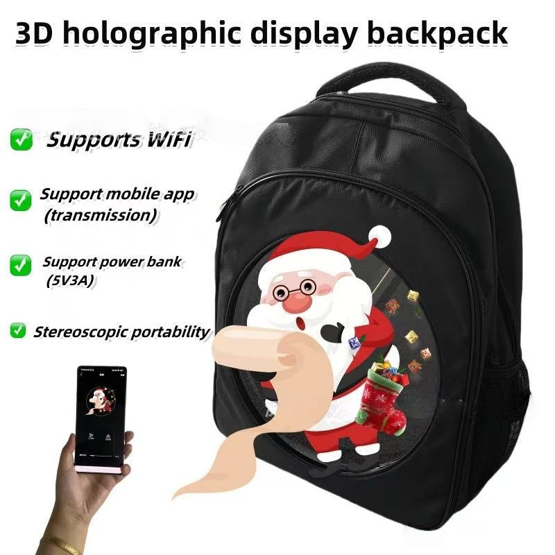 Rechargeable portable 3D Hologram Display Led Fan 16" -Backpack Type