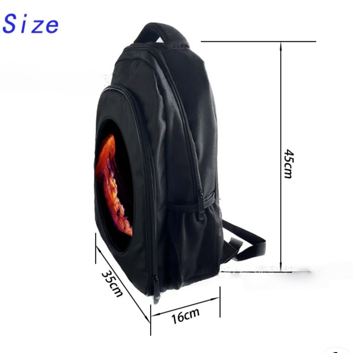 Rechargeable portable 3D Hologram Display Led Fan 16" -Backpack Type