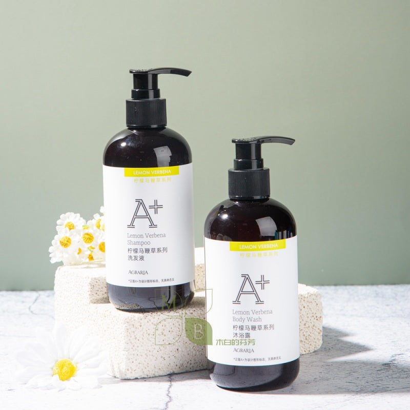 four bottles of AGRARIA hotel shampoo and shower gel 320ml.