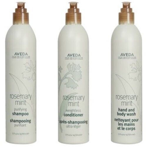 Aveda Rosemary Mint Shampoo Conditioner & Body Wash Bundle 12oz each