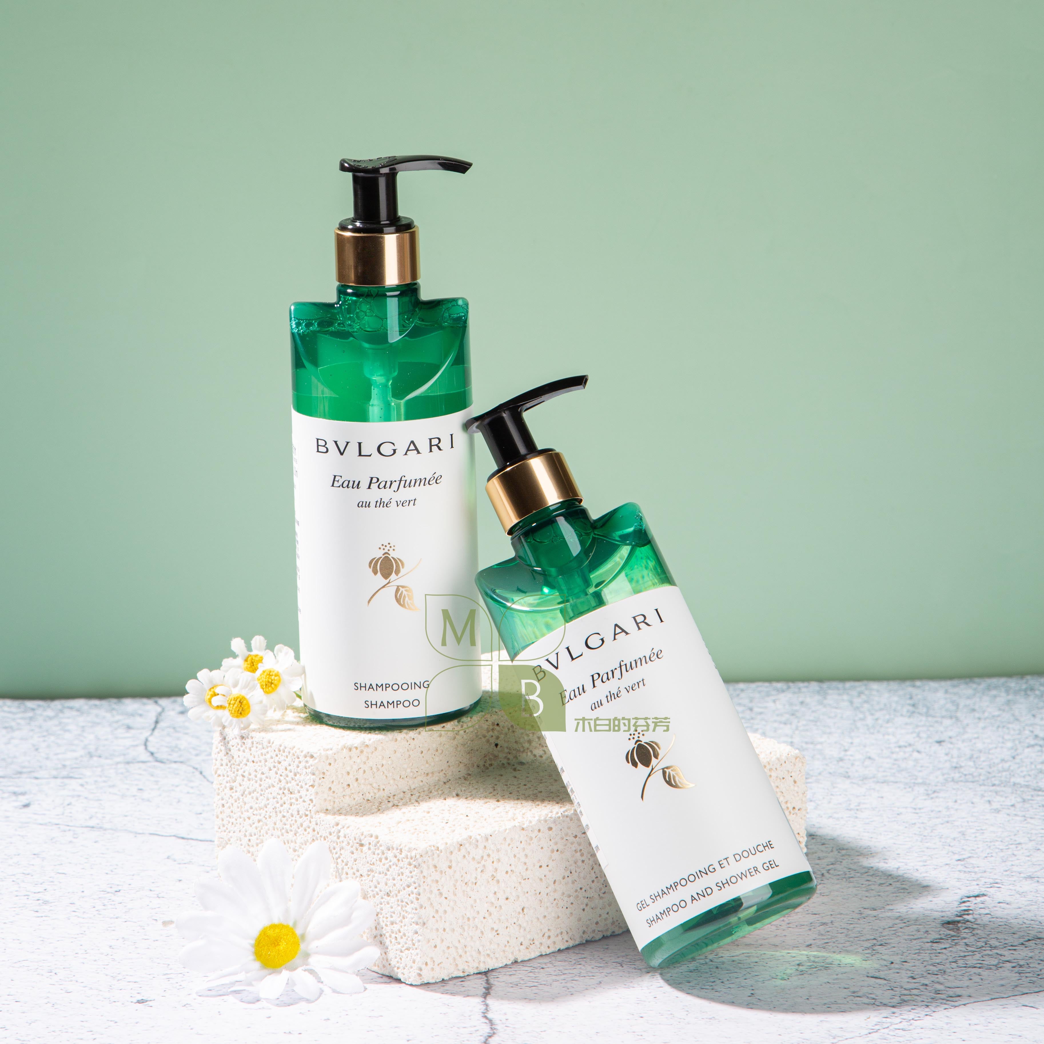 BVLGARI Shampoo & Conditioner & Body Lotion & Shower Gel & Hand Wash & Hand Lotion Green Tea 300ML
