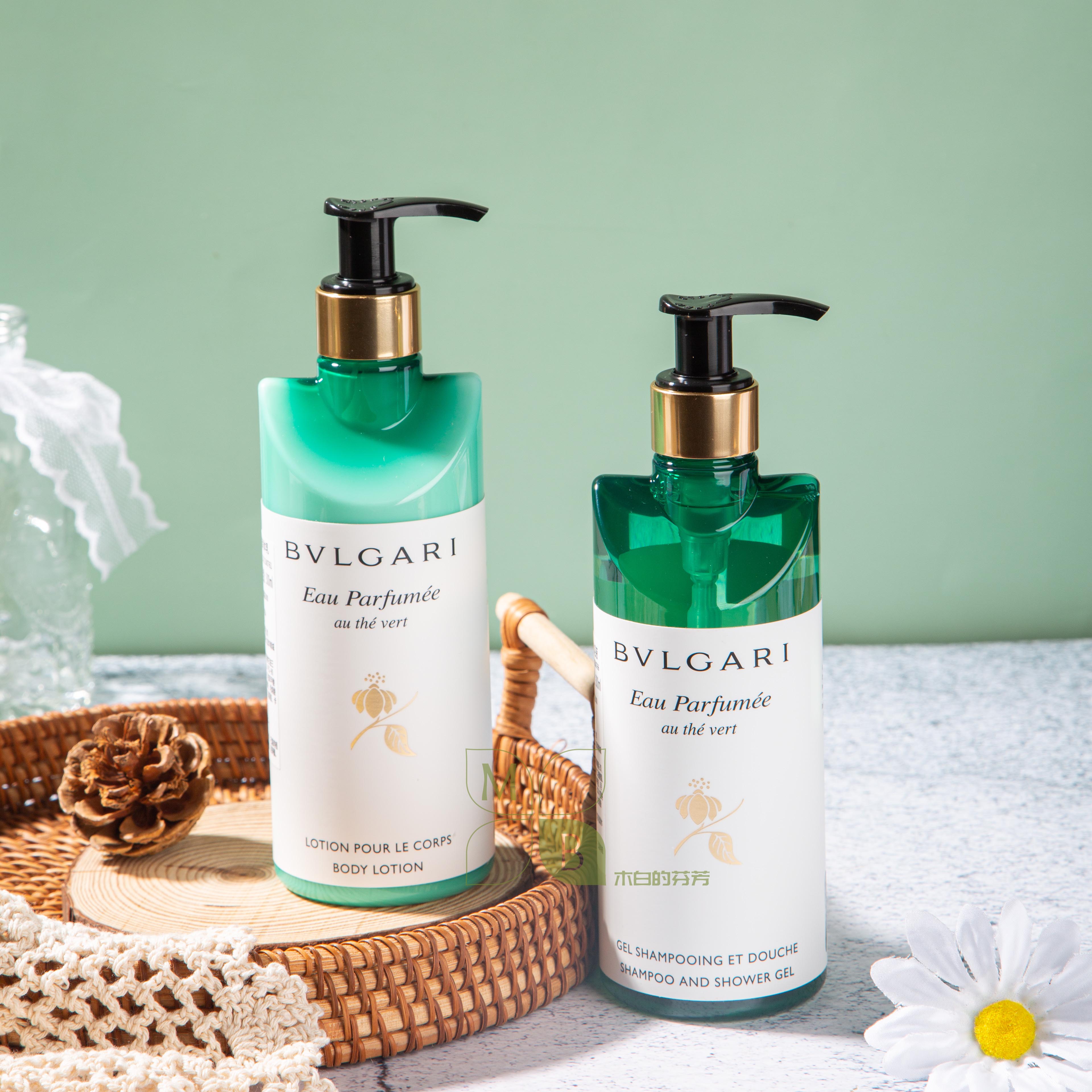 BVLGARI Shampoo & Conditioner & Body Lotion & Shower Gel & Hand Wash & Hand Lotion Green Tea 300ML