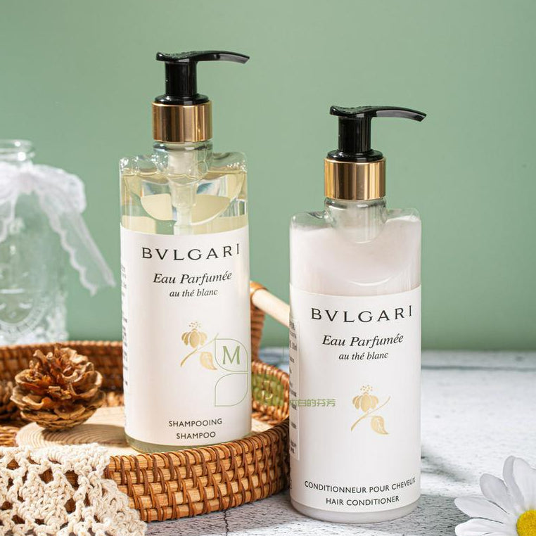 BVLGARI Shampoo & Conditioner & Body Lotion & Shower Gel & Hand Wash & Hand Lotion White Tea 300ML