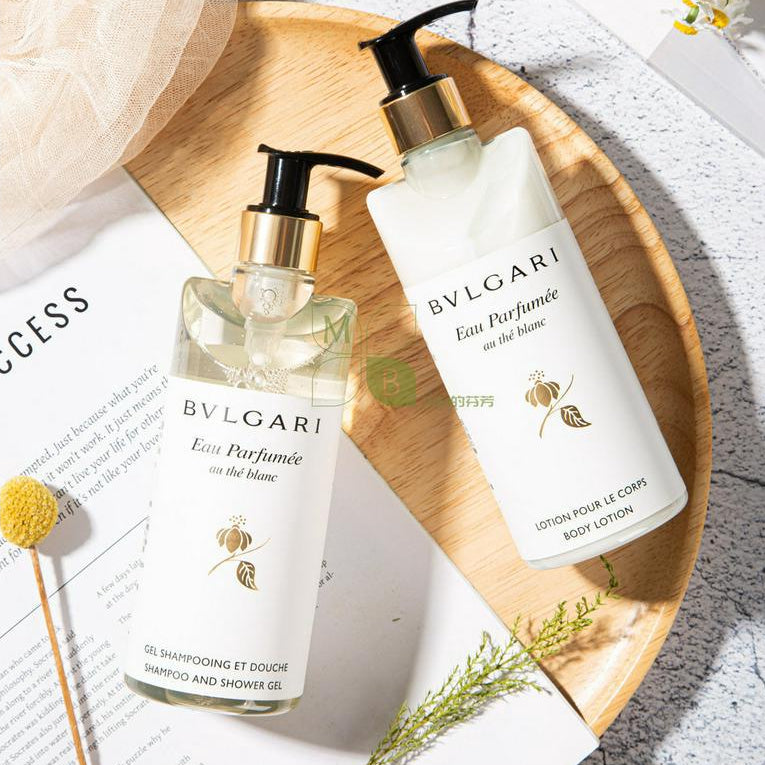 BVLGARI Shampoo & Conditioner & Body Lotion & Shower Gel & Hand Wash & Hand Lotion White Tea 300ML
