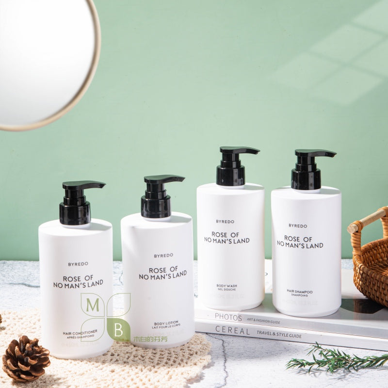 BYREDO body lotion, BYREDO MOJAVE GHOST, BYREDO Shampoo, hotel-shampoo-conditioner