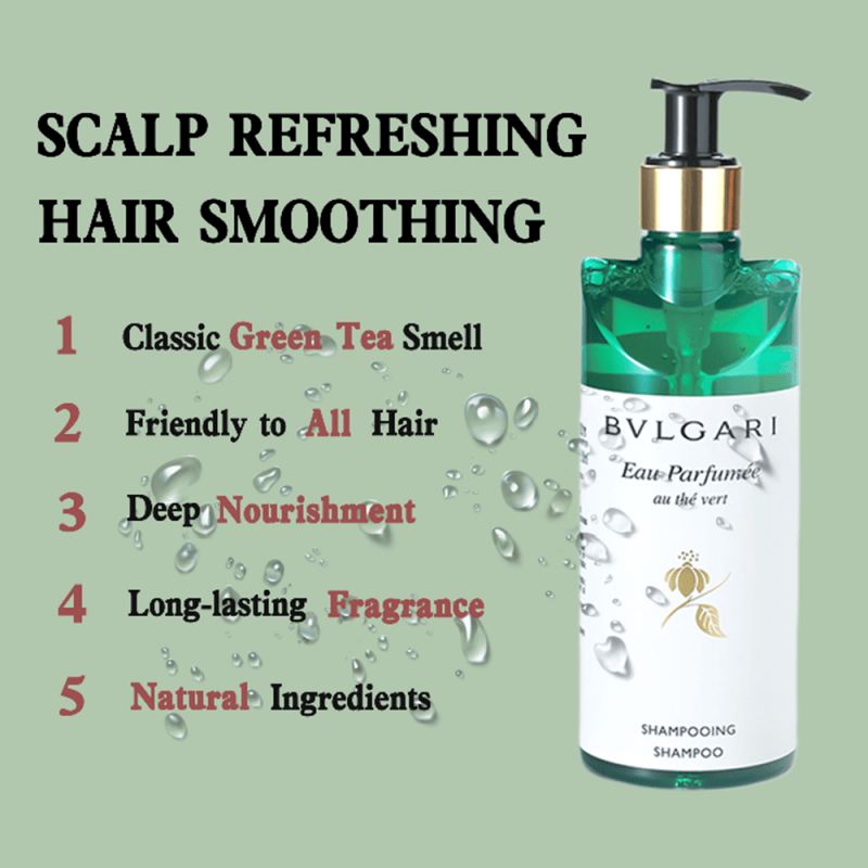 Bvlgari Hotel Shampoo and Shower Gel and Conditioner and Body Lotion and Hand Wash Green Tea Scents 10.1 oz