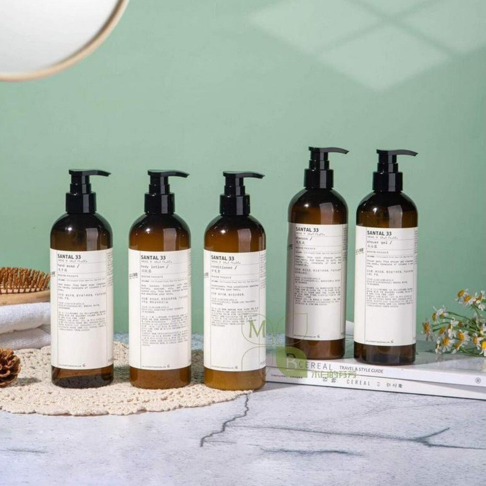 LE LABO SANTAL 33 body lotion, hotel-shampoo-conditioner
