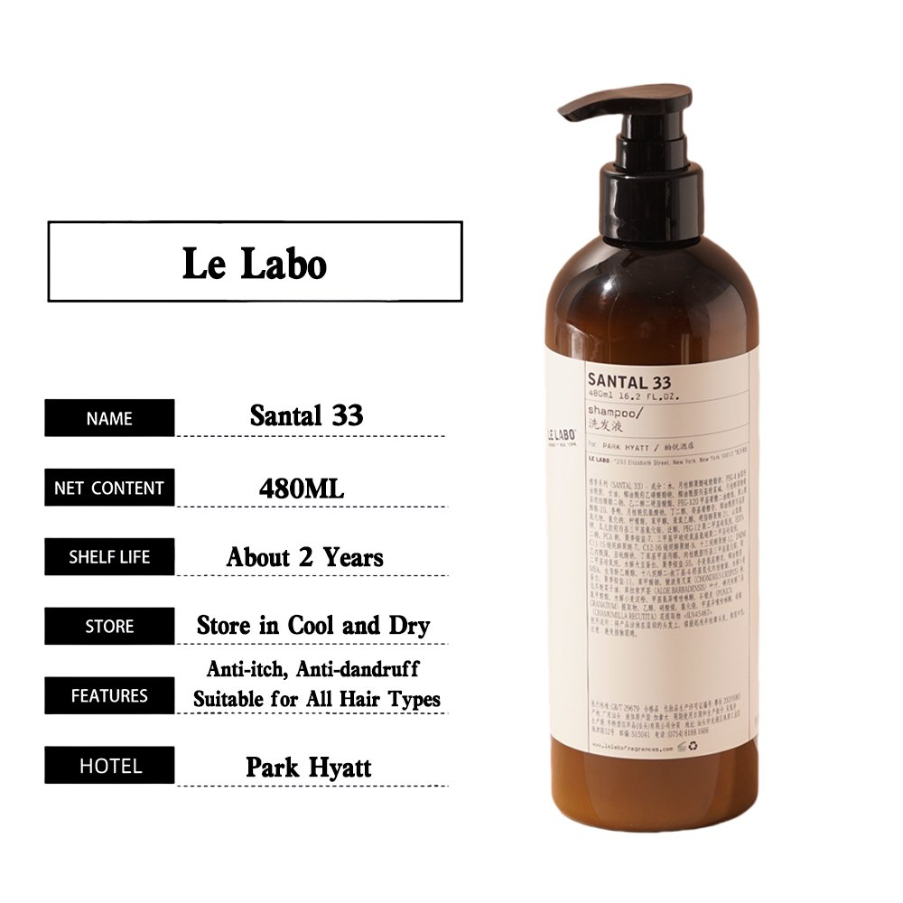 LE LABO SANTAL 33 body lotion, hotel-shampoo-conditioner