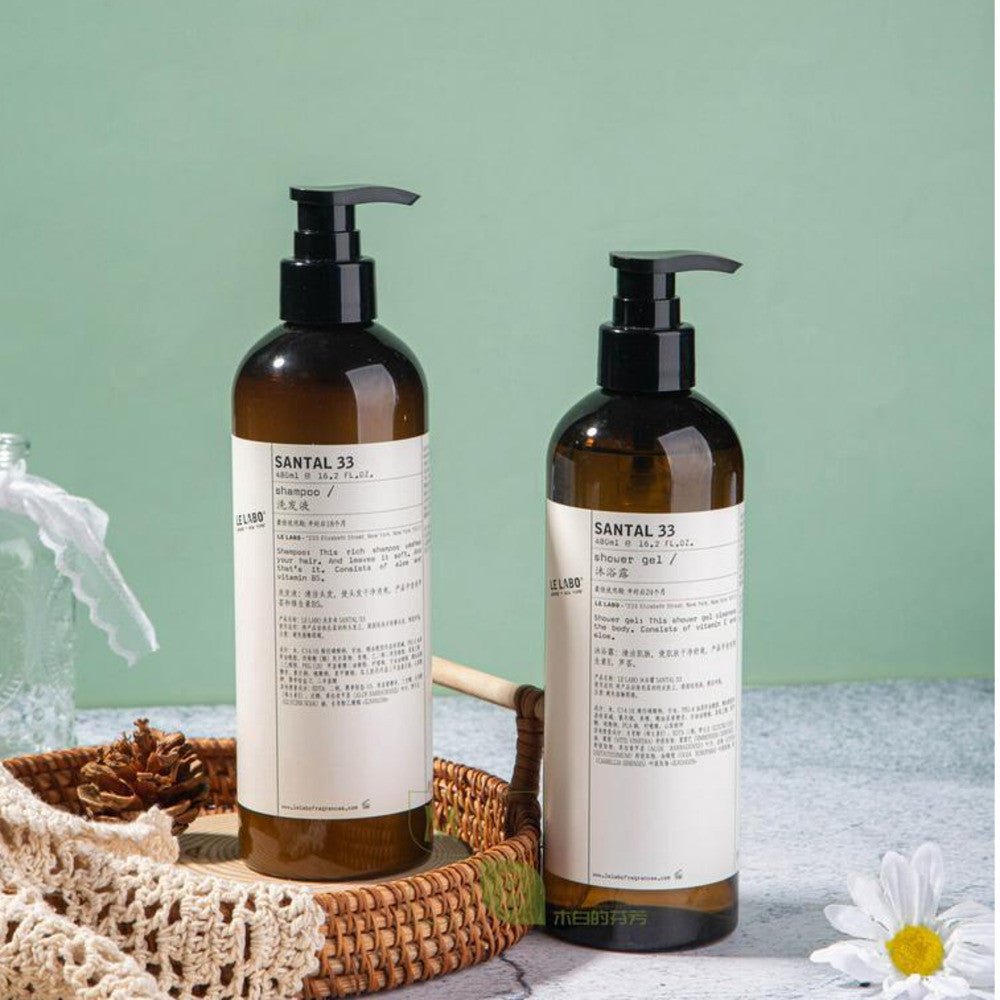 LE LABO SANTAL 33 body lotion, hotel-shampoo-conditioner