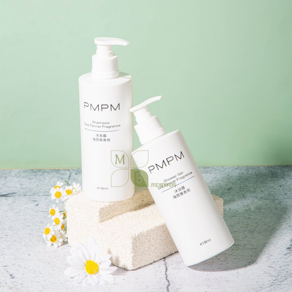 PMPM body lotion, hotel-shampoo-conditioner
