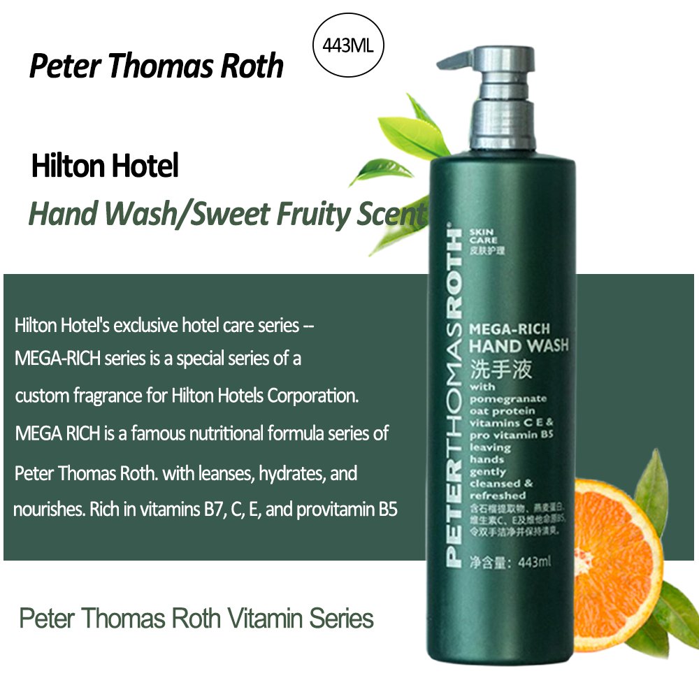 Peter Thomas Roth body lotion, hotel-shampoo-conditioner