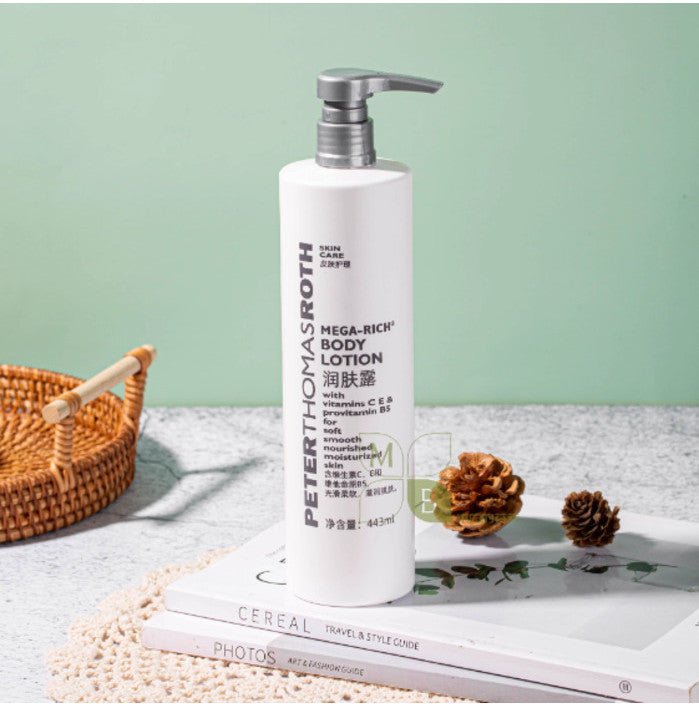 Peter Thomas Roth body lotion, hotel-shampoo-conditioner