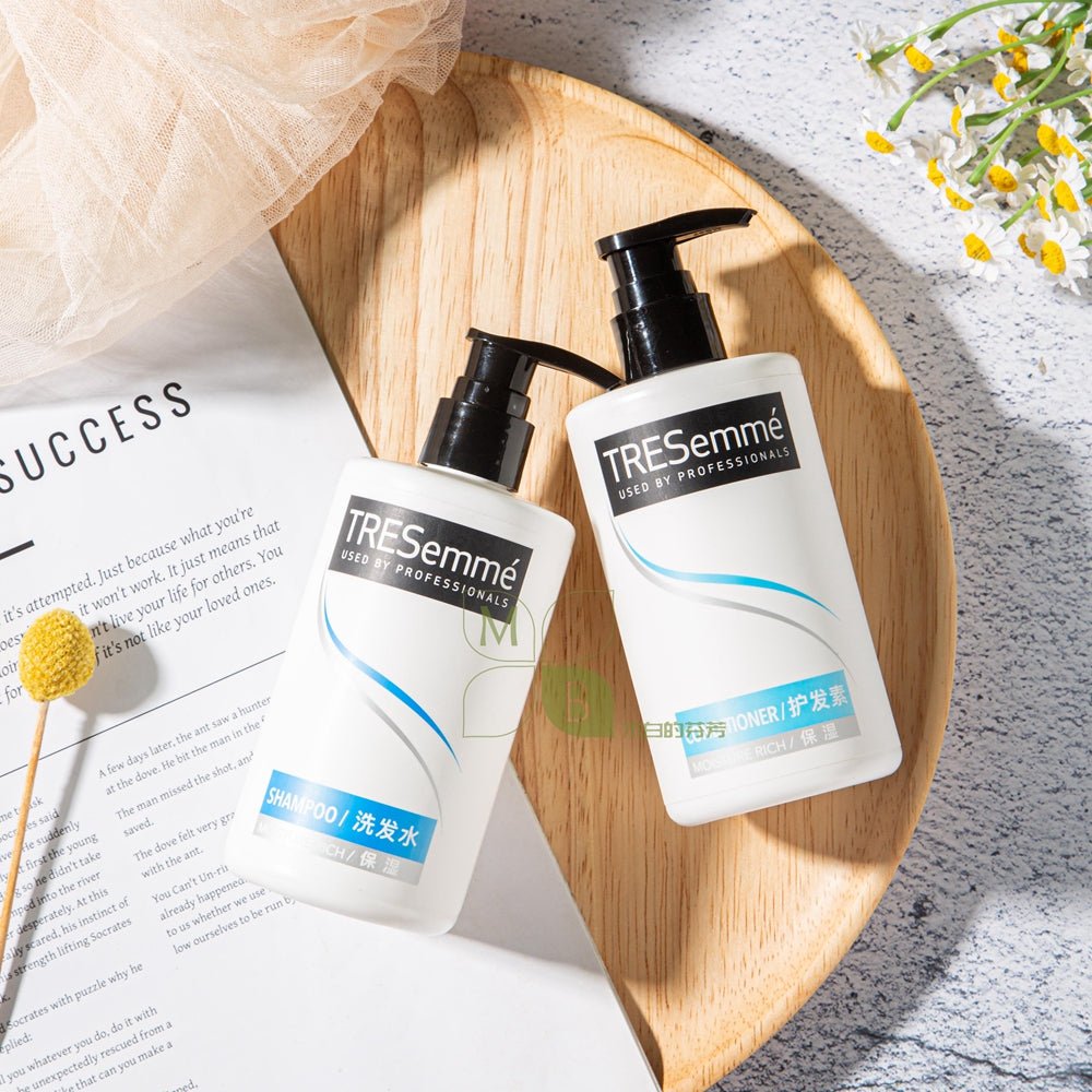 TRESemme body lotion, hotel-shampoo-conditioner