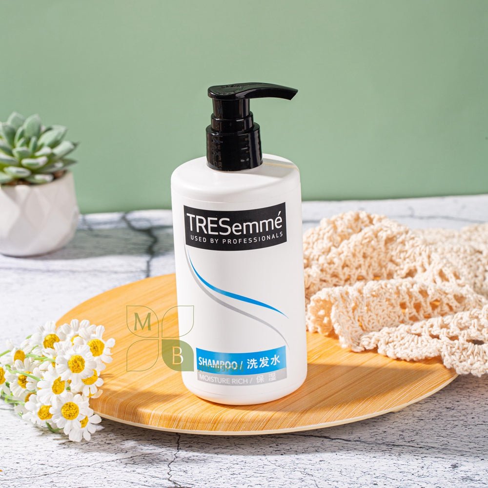 TRESemme body lotion, hotel-shampoo-conditioner