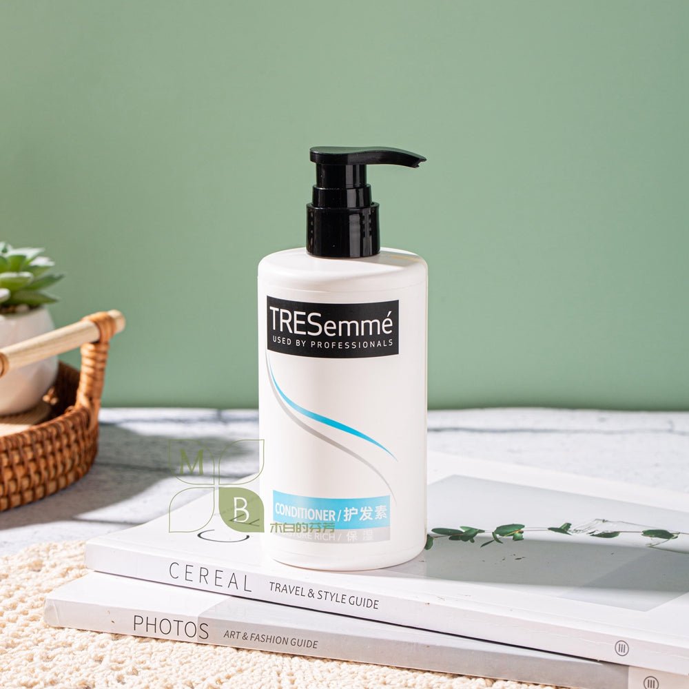 TRESemme body lotion, hotel-shampoo-conditioner