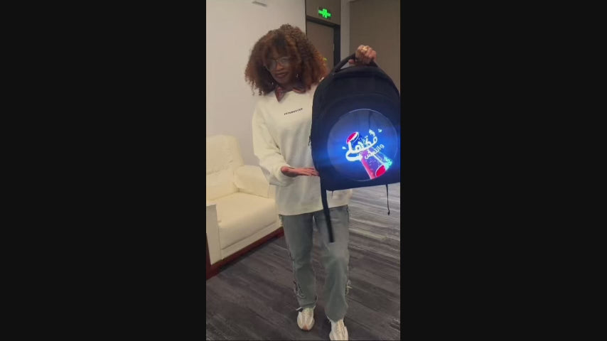 Rechargeable portable 3D Hologram Display Led Fan 16" -Backpack Type
