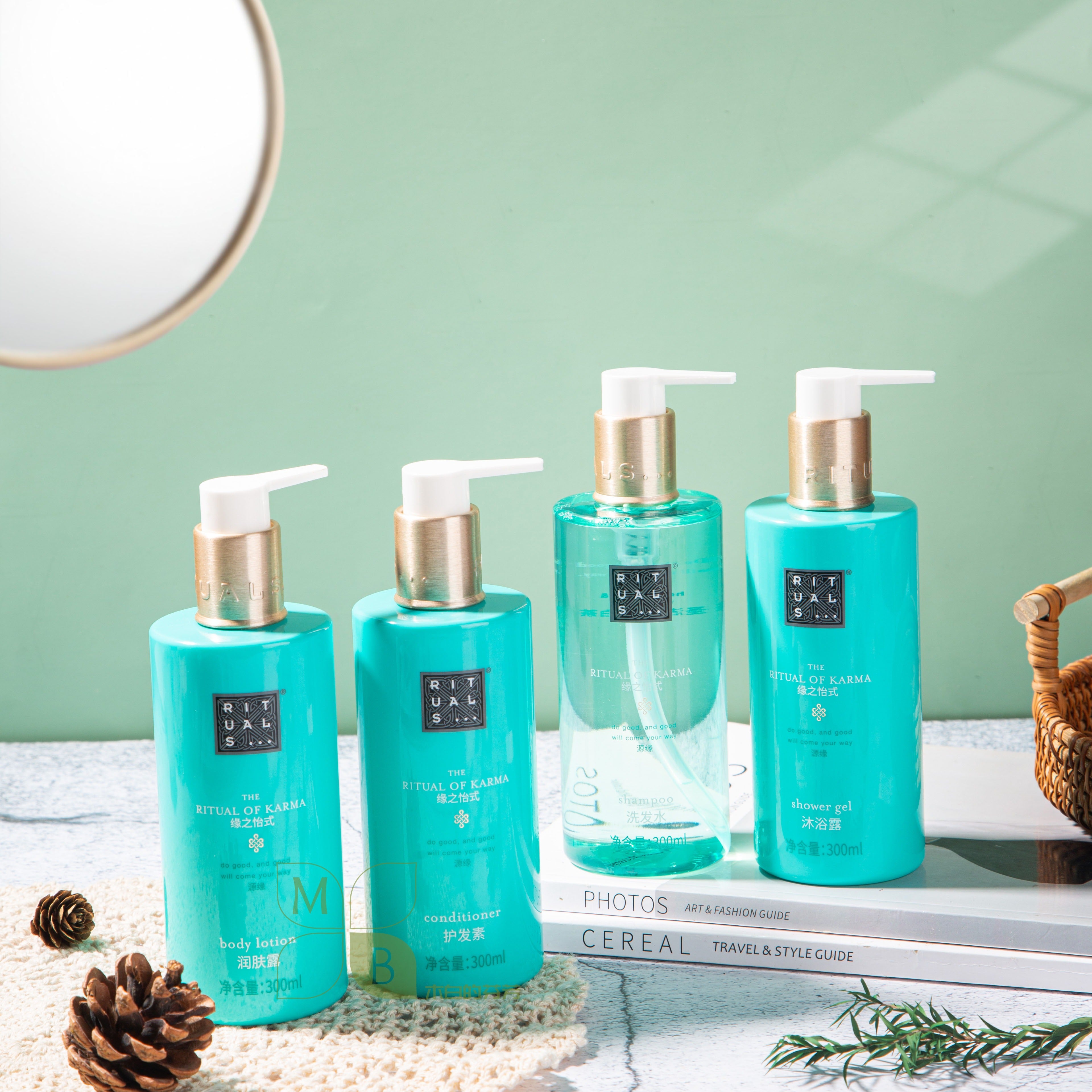 Sofitel Munich Bayerpost Shampoo &amp; Shower Gel &amp; Conditioner &amp; Body Lotion 300ML RITUALS