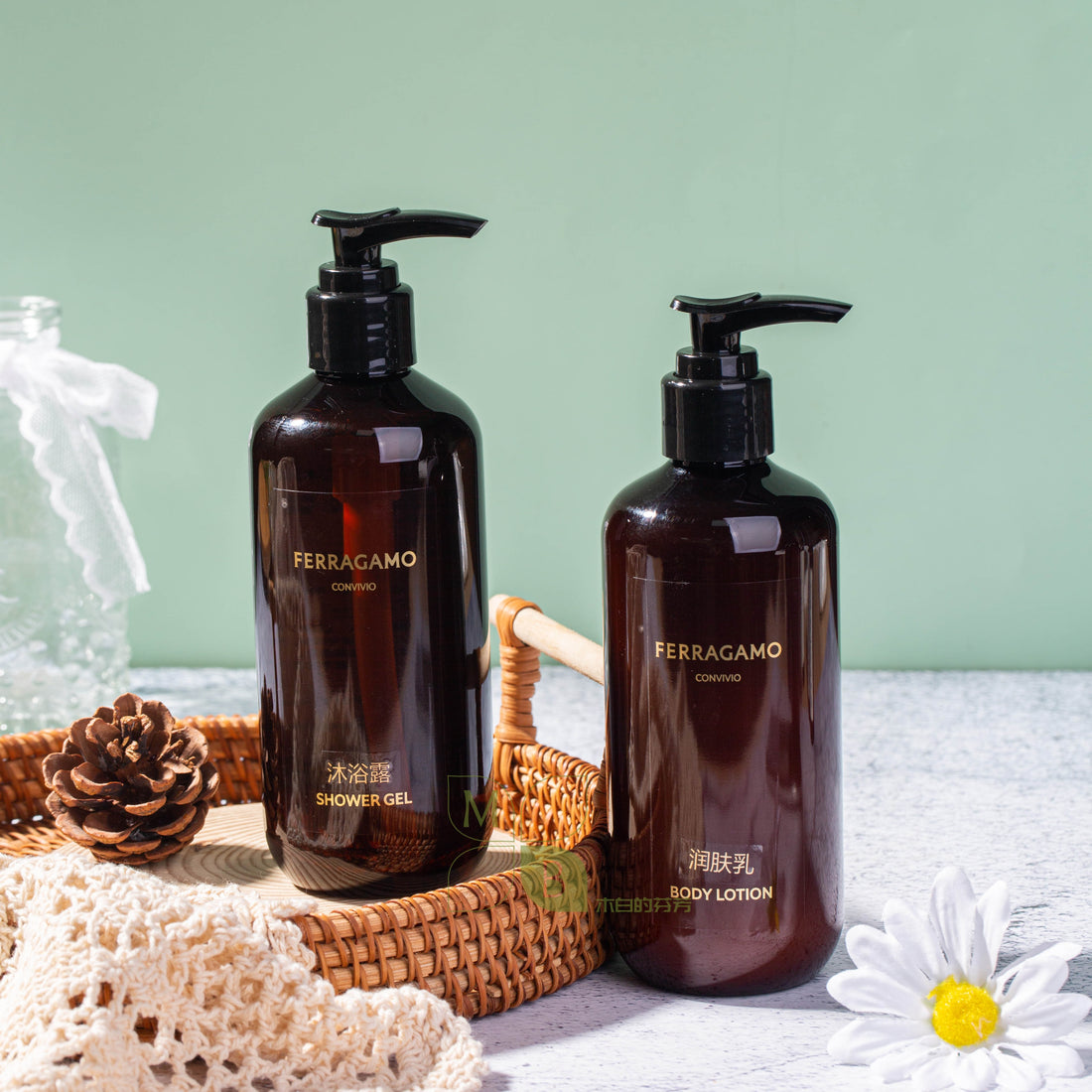 Mövenpick by Accor Shampoo &amp; Shower Gel &amp; Conditioner &amp; Body Lotion 280ML FERRAGAMO