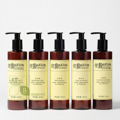 Pullman Hotel Shampoo e Condicionador e Gel de Banho e Loção Corporal e Sabonete Líquido para as Mãos 300ML CO Bigelow 
