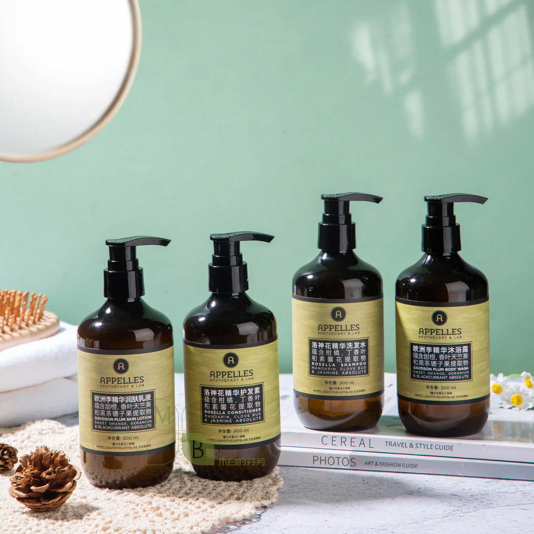 Langham Hotel Shampoo & Conditioner & Body Lotion & Shower Gel Roselle 300ML | APPELLES