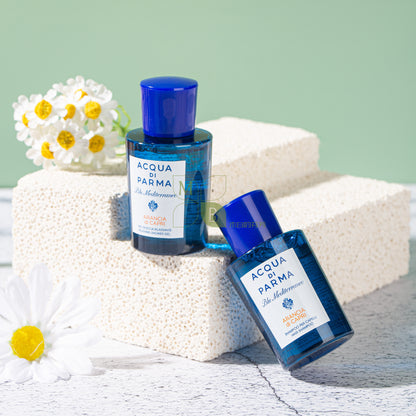 Acqua Di Parma body lotion, hotel-shampoo-conditioner
