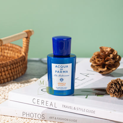 Acqua Di Parma body lotion, hotel-shampoo-conditioner