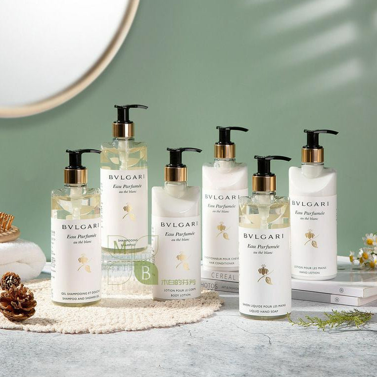 BVLGARI Shampoo &amp; Conditioner &amp; Body Lotion &amp; Shower Gel &amp; Hand Wash &amp; Hand Lotion White Tea 300ML