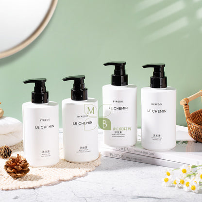 BYREDO body lotion, hotel-shampoo-conditioner, LE CHEMIN