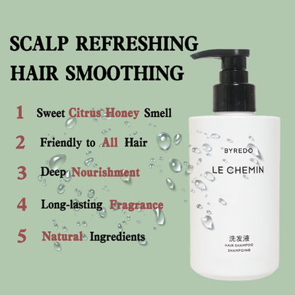 BYREDO body lotion, hotel-shampoo-conditioner, LE CHEMIN