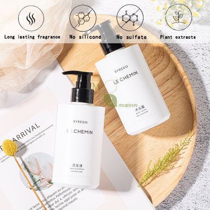 BYREDO body lotion, hotel-shampoo-conditioner, LE CHEMIN