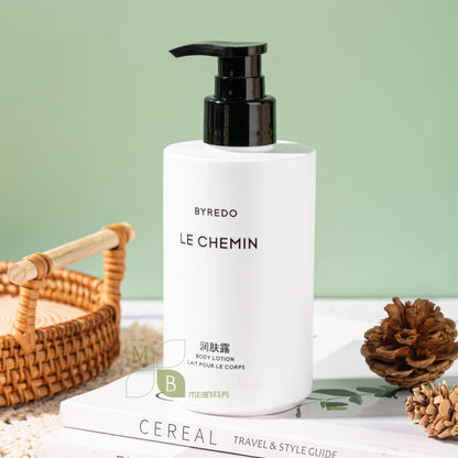 BYREDO body lotion, hotel-shampoo-conditioner, LE CHEMIN