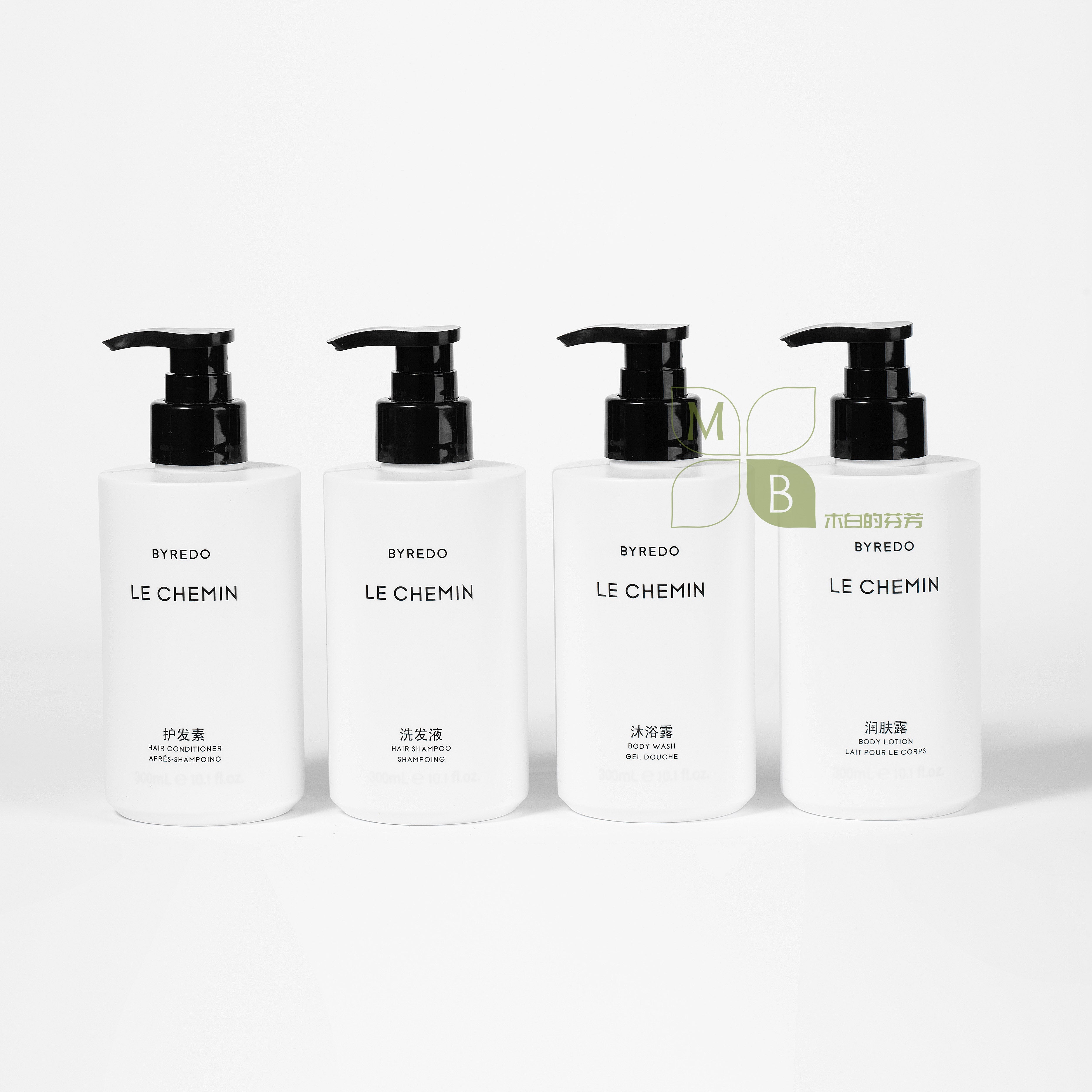 BYREDO body lotion, hotel-shampoo-conditioner, LE CHEMIN