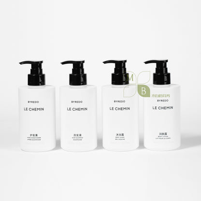 BYREDO body lotion, hotel-shampoo-conditioner, LE CHEMIN