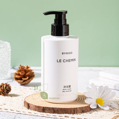 BYREDO body lotion, hotel-shampoo-conditioner, LE CHEMIN