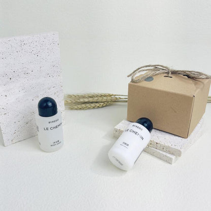 BYREDO body lotion, hotel-shampoo-conditioner, LE CHEMIN