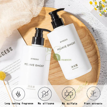 BYREDO body lotion, BYREDO MOJAVE GHOST, BYREDO Shampoo, hotel-shampoo-conditioner