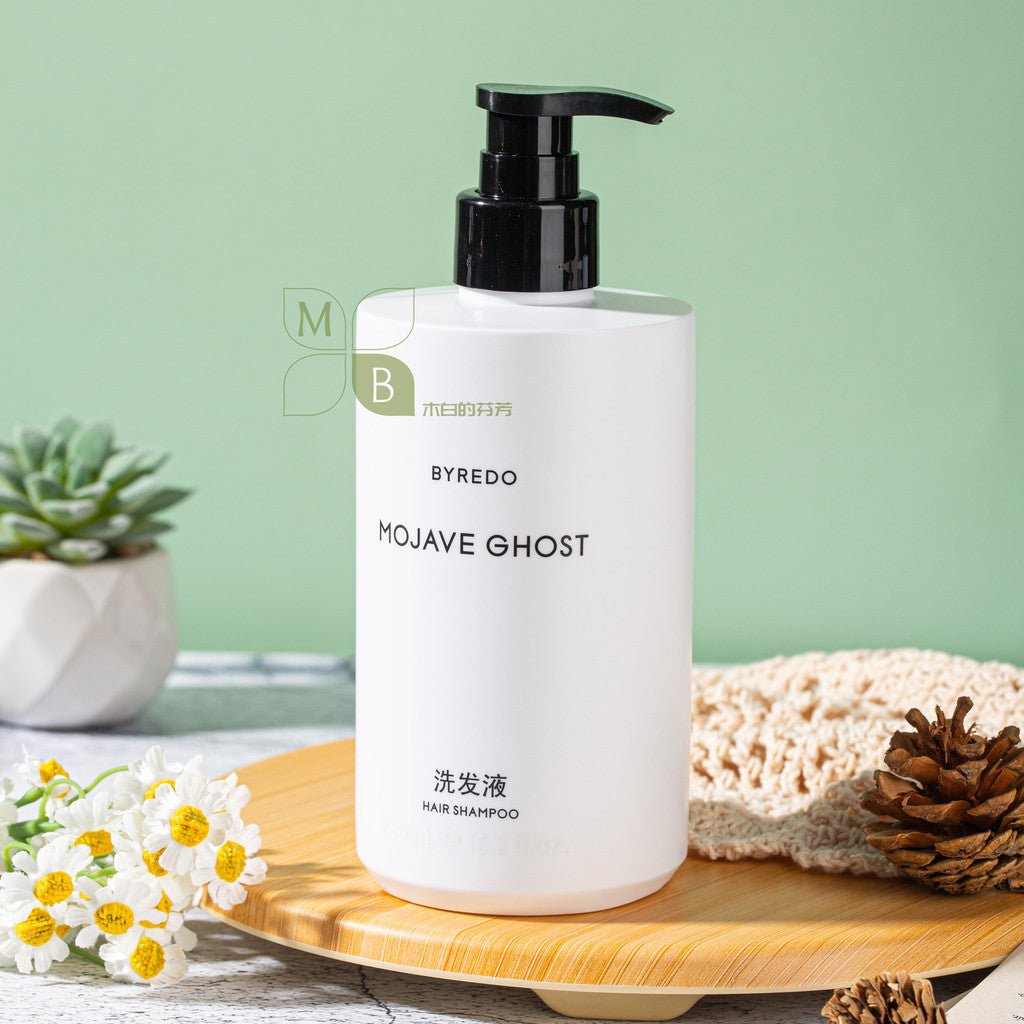 BYREDO body lotion, BYREDO MOJAVE GHOST, BYREDO Shampoo, hotel-shampoo-conditioner