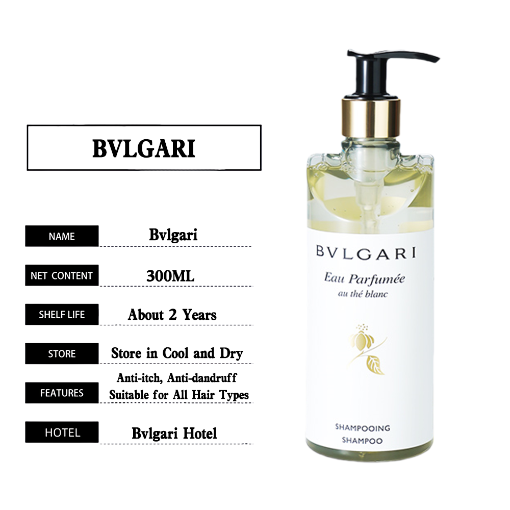 Bvlgari Hotel Shampoo &amp; Shower Gel &amp; Conditioner &amp; Body Lotion &amp; Hand Wash White Tea Scents 300ML