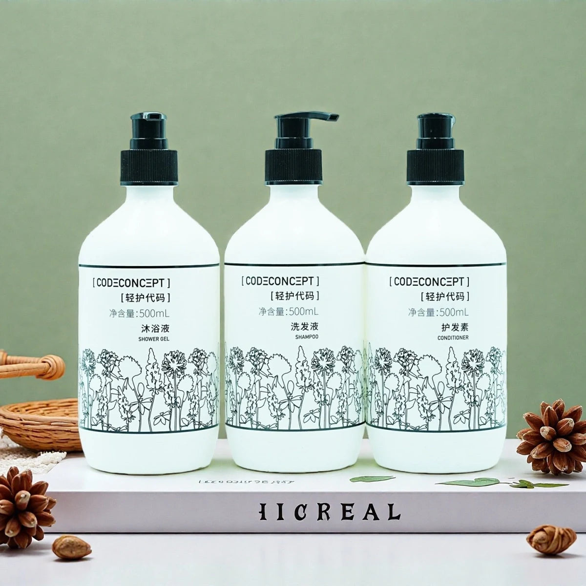 CODE CONCEPT Shampoo oder Spülung oder Duschgel oder Handseife 500ML