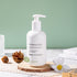 DAVINES MOMO body lotion, hotel-shampoo-conditioner