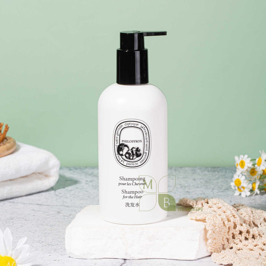Diptyque body lotion, hotel-shampoo-conditioner, Philosykos