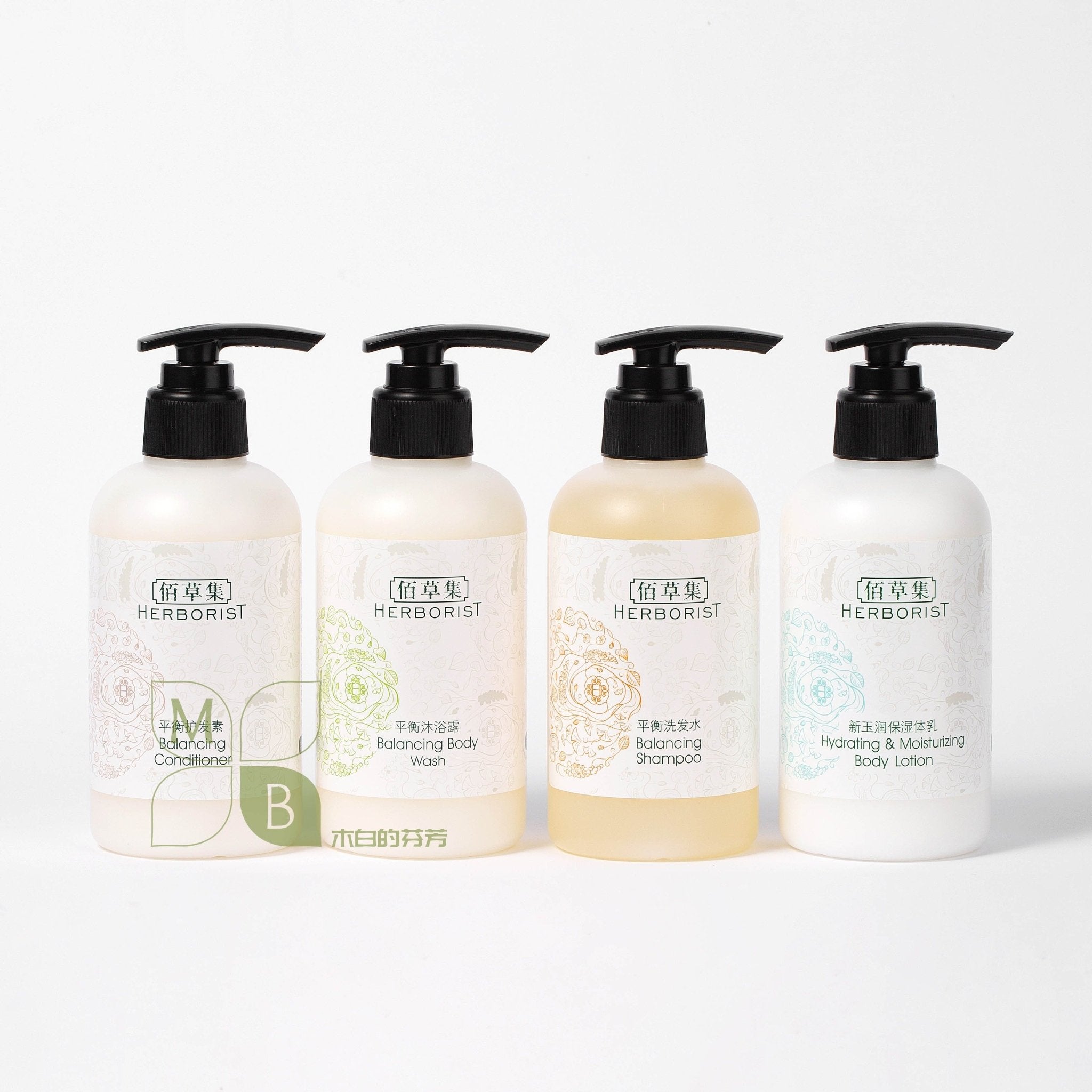 HERBORIST Shampoo &amp; Gel de Banho &amp; Condicionador &amp; Loção Corporal 240ML 