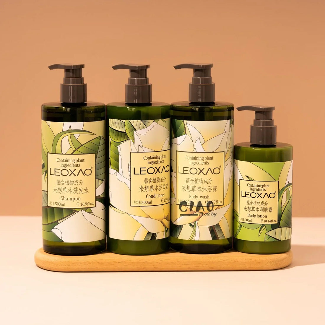 LEOXAO Shampoo & Conditioner & Body Lotion & Shower Gel 500ML