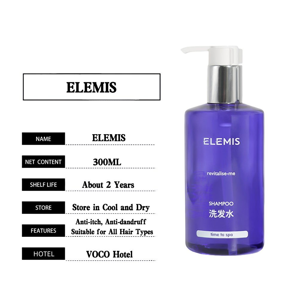 ELEMIS body lotion, hotel-shampoo-conditioner