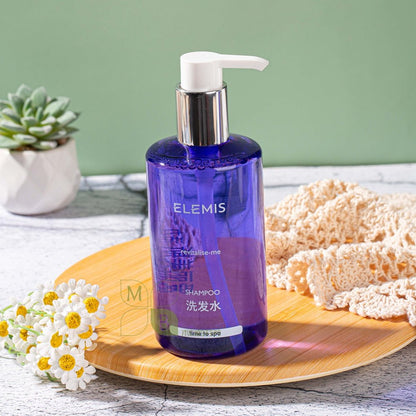 ELEMIS body lotion, hotel-shampoo-conditioner